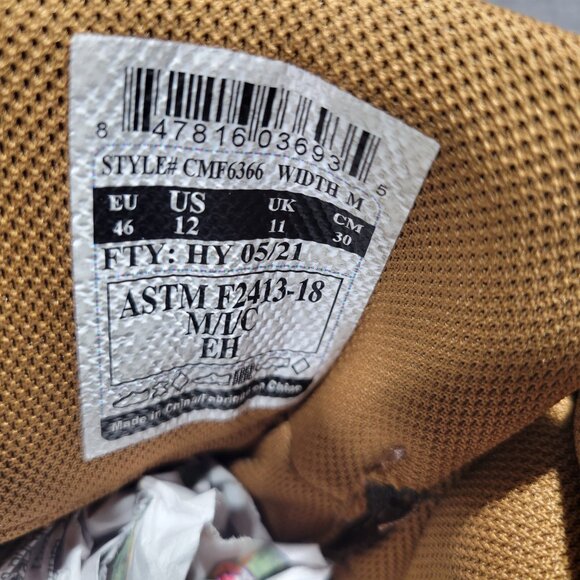 Carhartt Rugged Flex 6" Men's Size 12 Leather Composite Toe Work Boots CMF6366 - Picture 11 of 11